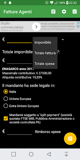 Fatture Agenti Screen 2