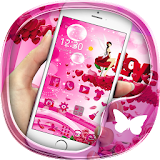 Pink Lady Rose love 3D theme icon