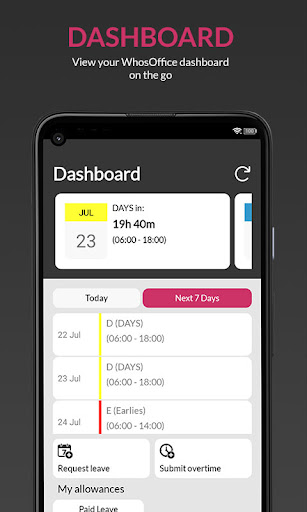 Android application WhosOffice screenshort