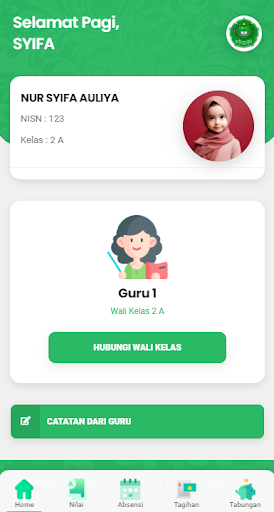 Android application SiAkad MI Terpadu Al-Falah screenshort