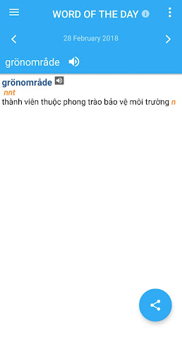 Vietnamese-Swedish Dictionary Screen 3