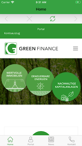 Android application Greenfinance screenshort