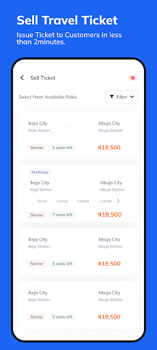 Android application Intercity Operator App screenshort
