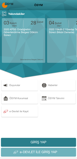 Android application ÖSYM Görevli İşlemleri Sistemi screenshort
