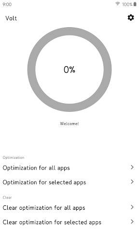 Android application Volt - App optimization screenshort