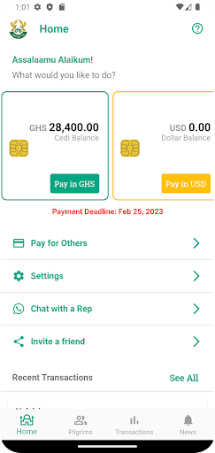 Ghana Hajj App Screen 2
