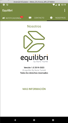 Android application Equilibri screenshort