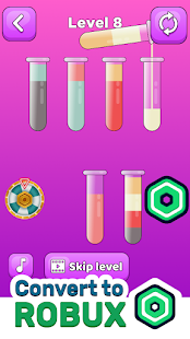 Test Tube Color Sorting - Robux - Roblominer 1.0 APK + Mod (Free purchase) for Android
