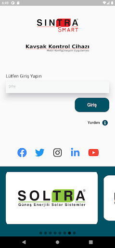 Android application Sintra Smart Tool screenshort