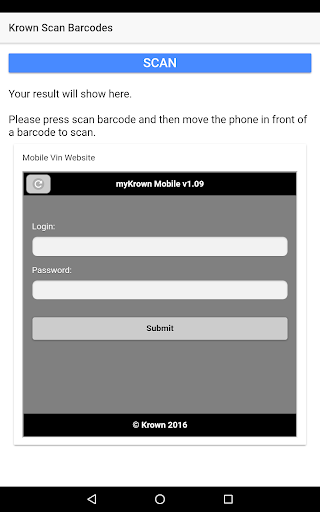 Krown Barcode Scanner Screen 3