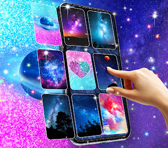 Glitter galaxy live wallpaper  screenshots 1