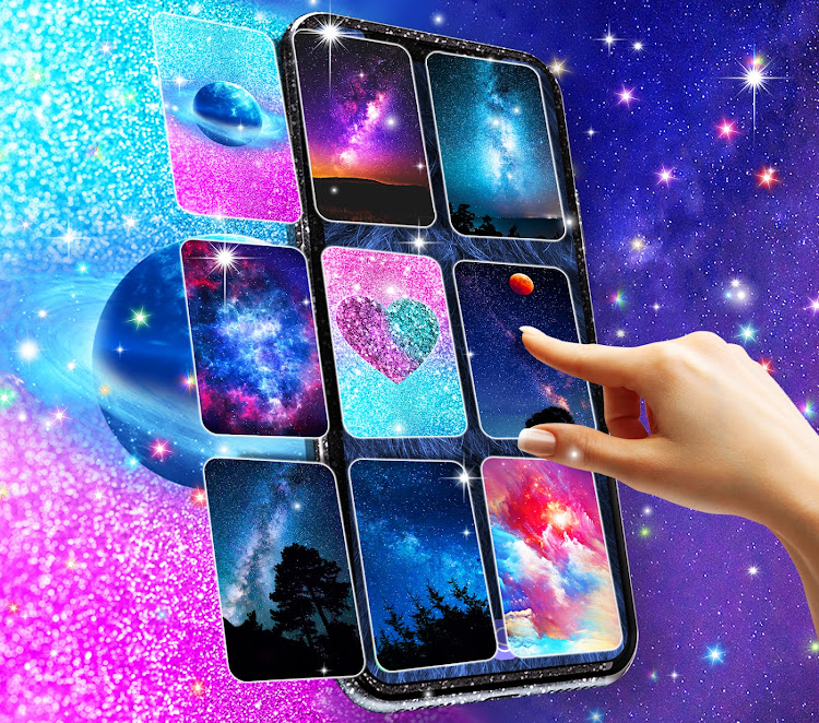 Glitter galaxy live wallpaper - 25.8 - (Android)