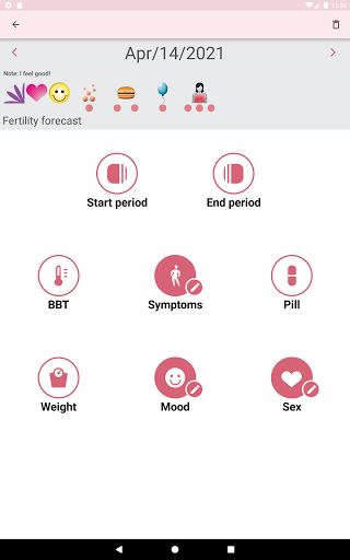 Screenshot of WomanLog Period Calendar
