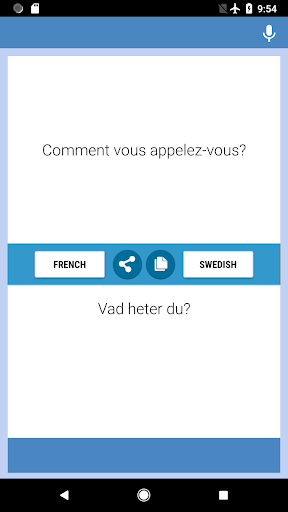 Android application French-Swedish Translator screenshort