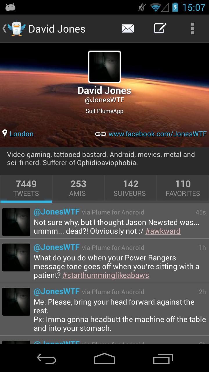 Android application Plume Premium for Twitter screenshort