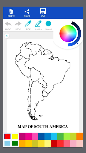 World Map Coloring Book Screen 2
