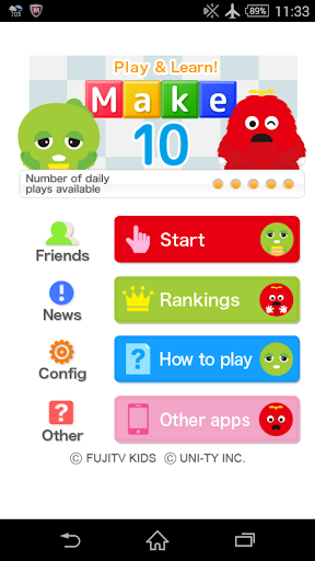 Android application Make 10 [U-Kids] screenshort