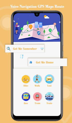 Voice GPS Map Route Navigation Screen 3