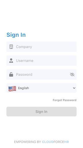 Android application CloudforceHR screenshort