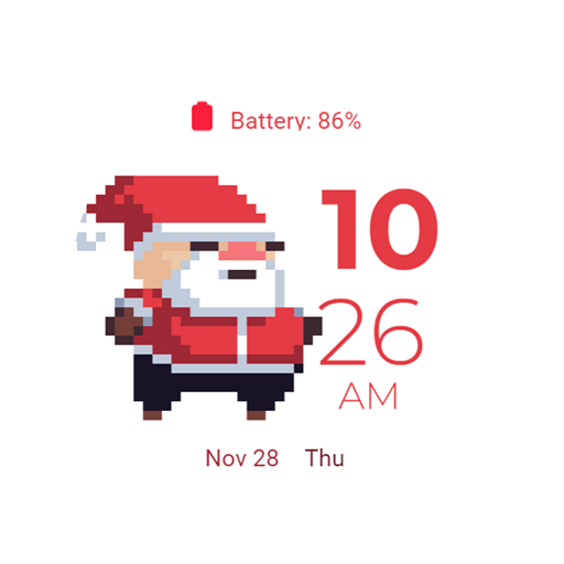 8bit Santa Running Watch Face Download on Windows