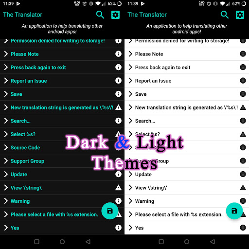 Android application The Translator screenshort