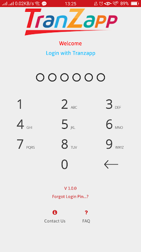 Android application Tranzapp BHIM UPI screenshort