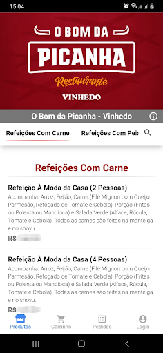 Android application O Bom da Picanha - Vinhedo screenshort