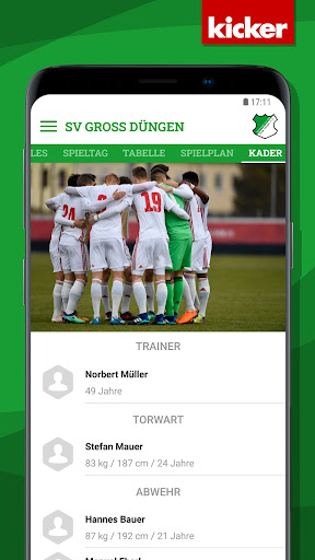 Android application SV Groß Düngen screenshort