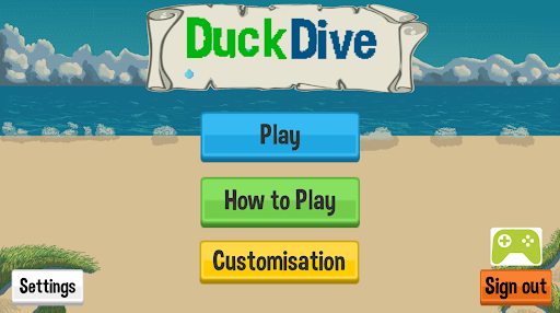 Android application Duck Dive screenshort