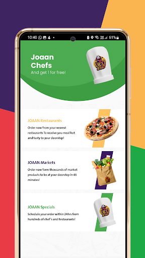 Android application JOAAN: Food & Groceries screenshort