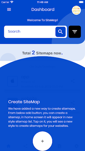 Sitemap Screen 2