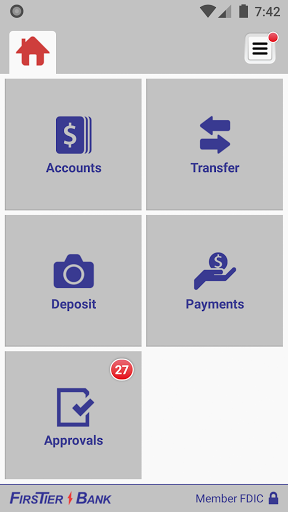 FirsTier Bank Biz Screen 3