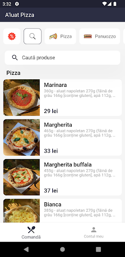 Android application A’luat Pizza screenshort