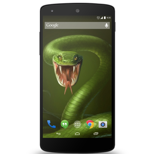 Green snake live wallpaper