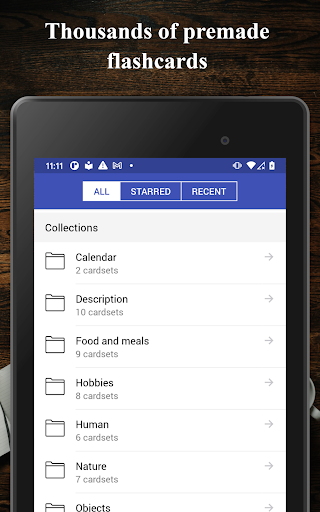 Screenshot of Bulgarian flashcards