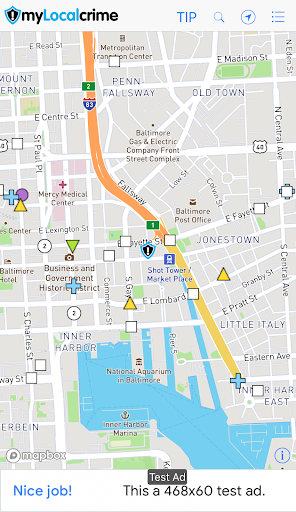 Android application MyLocalCrime screenshort