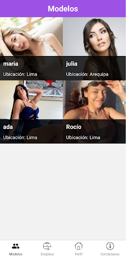 Android application Modelo Social screenshort
