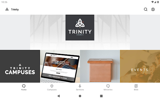 Screenshot of The Trinity Church App