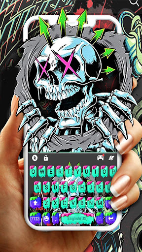 Skeleton Graffiti Keyboard The Screen 2