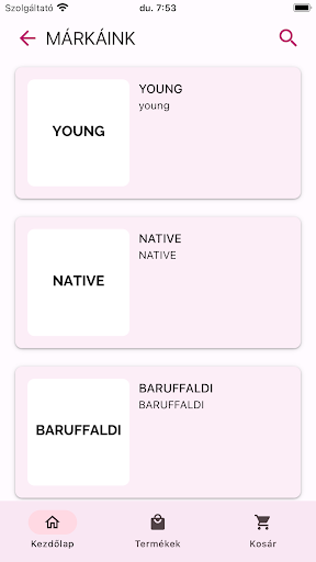 Android application Young Hair Beauty Shop screenshort