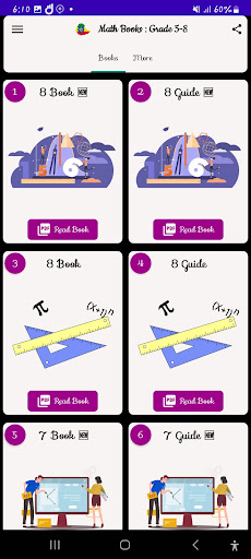 Android application Mathematics Books: Grade 5 - 8 screenshort