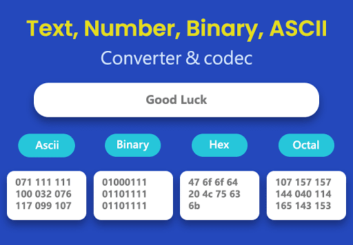 Android application Text, Number, Binary, ASCII Co screenshort