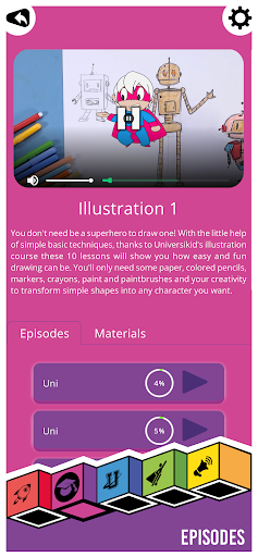 Android application UNIVERSIKID screenshort