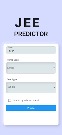 JEE Predictor | JEE Mains Screen 3