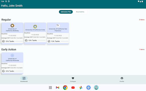 College Application Tracker
