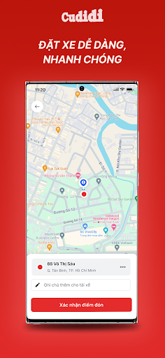 Android application Cudidi - Đặt Xe Thông Minh screenshort
