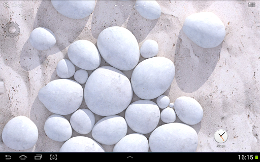 White Pebble Live Wallpaper Screen 2