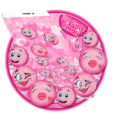 3D Cute Pink Glitter ? Emoji Keyboard Theme icon