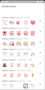 Captura de Pantalla 5 Stickers de Cerdos android