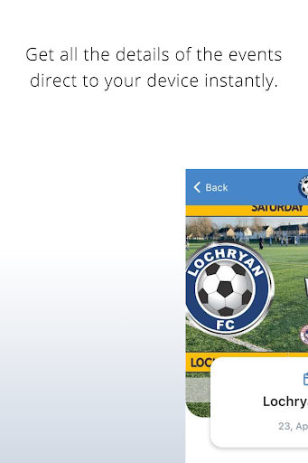 Lochryan Football Club Screen 3